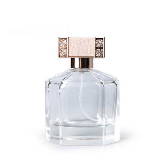Transparent perfume bottle